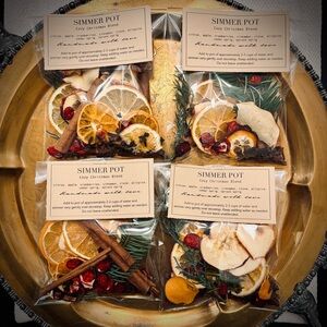 Handmade All-Natural Cozy  Christmas Stovetop Simmer Pot Potpourri Kit Gift